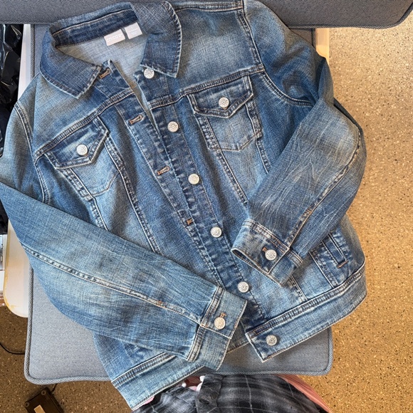 Chico's Jean Jacket, Size 1 - Picture 4 of 6